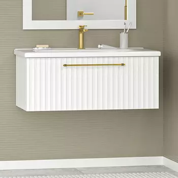 Тумба с раковиной Brevita Alicante 90 подвесная, белая