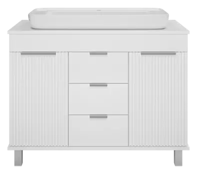Тумба с раковиной Brevita Enfida 100 напольная белый матовый
