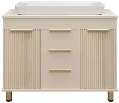 Тумба с раковиной Brevita Enfida 100 напольная бежевый матовый