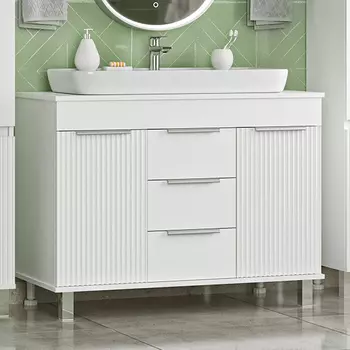 Тумба с раковиной Brevita Enfida 100 напольная, белая