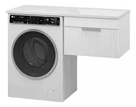 Тумба под раковину Brevita Enfida 60 подвесная, под стиральную машину, белая