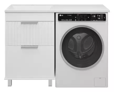 Тумба с раковиной Brevita Enfida 60 левая белая матовая