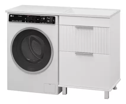 Тумба с раковиной Brevita Enfida 60 правая белая матовая