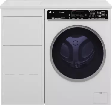 Тумба с раковиной Brevita Grafit 40 L, под стиральную машину, раковина Гавана