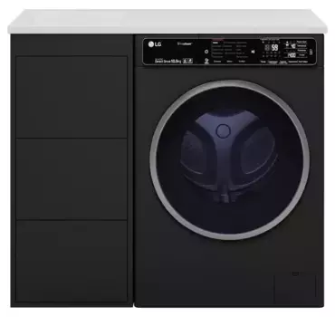 Тумба с раковиной Brevita Grafit 40 левая черная матовая