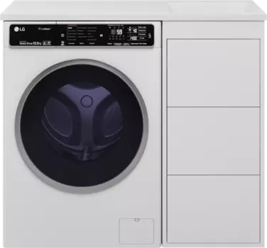 Тумба с раковиной Brevita Grafit 40 R, под стиральную машину, раковина Гавана