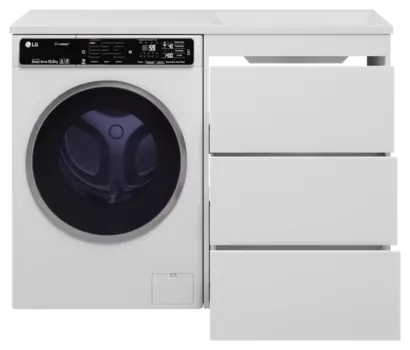 Тумба с раковиной Brevita Grafit 60 белая матовая