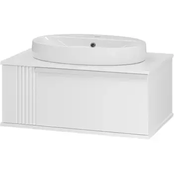 Тумба с раковиной Brevita Savoy 80 белая матовая