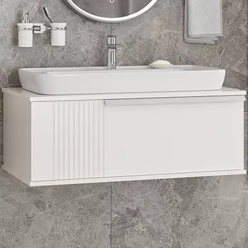 Тумба с раковиной Brevita Savoy 90 подвесная, белая