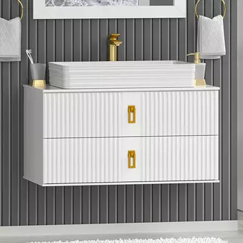 Тумба с раковиной Brevita Sevilla 90 подвесная, белая