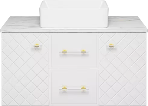 Тумба с раковиной Brevita Shanel 100 подвесная, белая