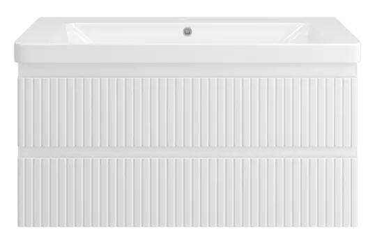 Тумба с раковиной Brevita Victory 105 подвесная белый матовый