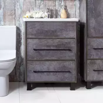 Тумба с раковиной Бриклаер Чили 60 цемент