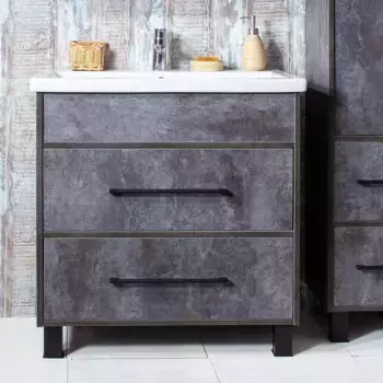 Тумба с раковиной Бриклаер Чили 70 цемент