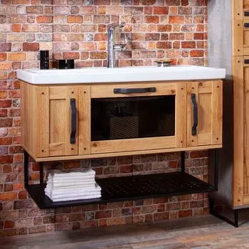 Тумба с раковиной Бриклаер Лофт 100 подвесная