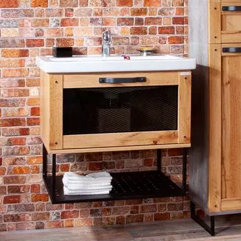 Тумба с раковиной Бриклаер Лофт 80 подвесная