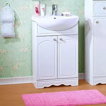 Тумба с раковиной Бриклаер Лючия 55 белый глянец