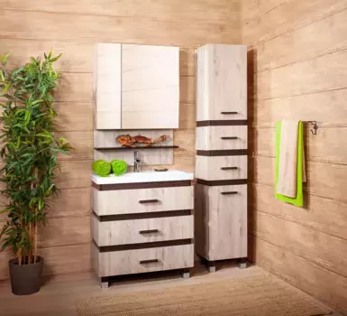 Тумба с раковиной Бриклаер Техас 70 дуб кантри, венге