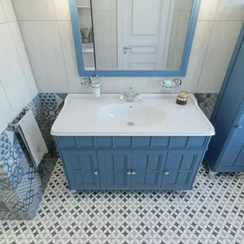 Тумба с раковиной Caprigo Borgo 120 синий матовый