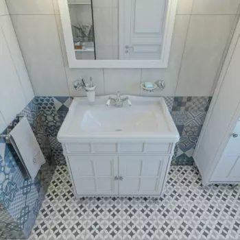 Тумба с раковиной Caprigo Borgo 80 белый матовый