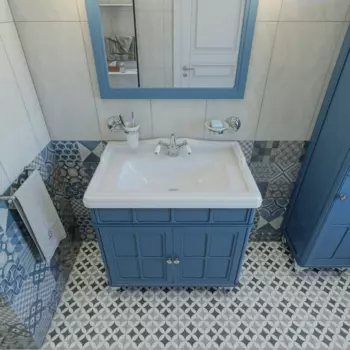 Тумба с раковиной Caprigo Borgo 80 синий матовый