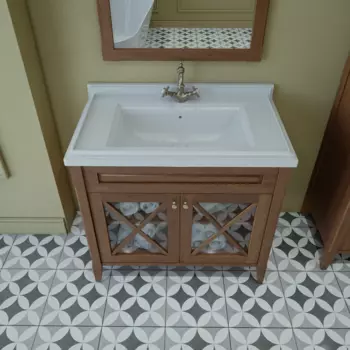 Тумба с раковиной Caprigo Napoli Promo 90 темное дерево, орех гварнери