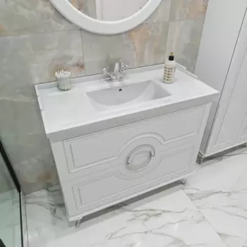 Тумба с раковиной Caprigo Valletta 100 белый матовый