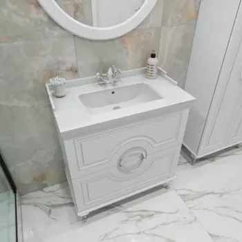 Тумба с раковиной Caprigo Valletta 80 белый матовый