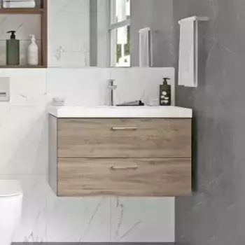 Тумба с раковиной Cersanit Lara 50 орех