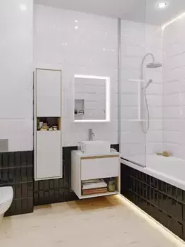 Тумба с раковиной Cersanit Louna 60 со столешницей