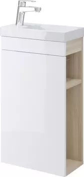 Тумба с раковиной Cersanit Smart 40 ясень, белый