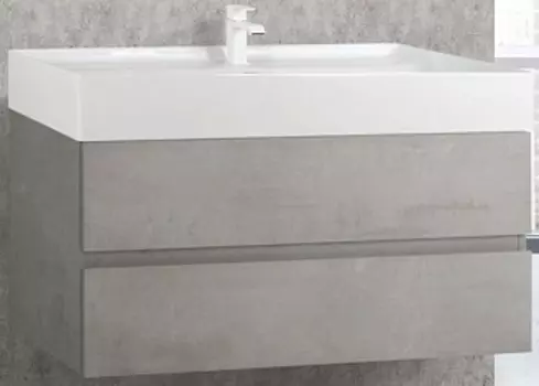 Тумба с раковиной Cezares Molveno 46 100х50 бело-серая