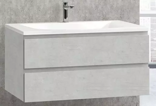 Тумба с раковиной Cezares Molveno 46 подвесная 100х50 серая