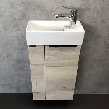 Тумба с раковиной Comforty Асти 40, дуб дымчатый