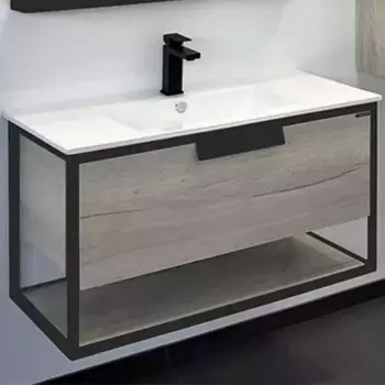 Тумба с раковиной Comforty Бонн 45 дуб дымчатый