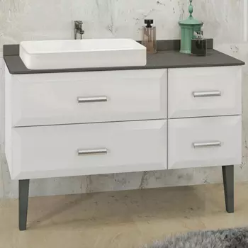 Тумба с раковиной Comforty Империя 120 столешница антрацит