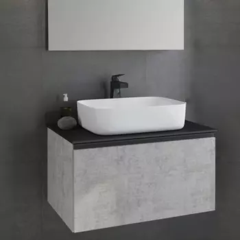 Тумба с раковиной Comforty Эдинбург 75 бетон светлый