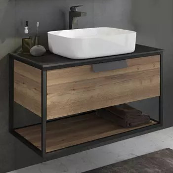 Тумба с раковиной Comforty Кёльн 90-1 дуб темный