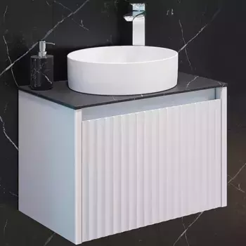 Тумба с раковиной Comforty Марсель 60 белая матовая