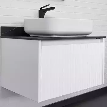 Тумба с раковиной Comforty Марсель 75 белая матовая