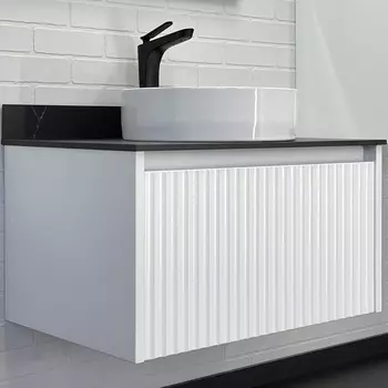 Тумба с раковиной Comforty Марсель 75 белая матовая