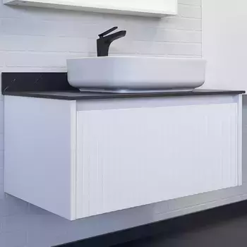 Тумба с раковиной Comforty Марсель 90 белая матовая