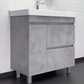 Тумба с раковиной Comforty Осло 80 бетон светлый