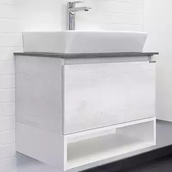 Тумба с раковиной Comforty Прага 60 дуб белый