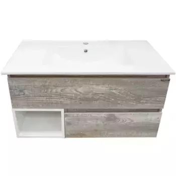 Тумба с раковиной Comforty Турин 75 дуб бежевый