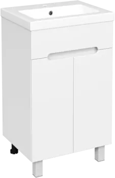 Тумба с раковиной DIWO Коломна 50 напольная, глянцевая белая