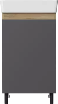 Тумба с раковиной DIWO Кострома 50 напольная, антрацит