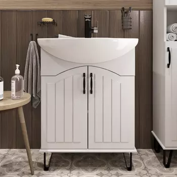 Тумба с раковиной DIWO Сочи 65 белая