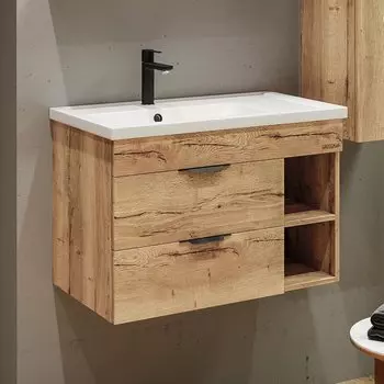 Тумба с раковиной Grossman Форта 80 дуб галифакс