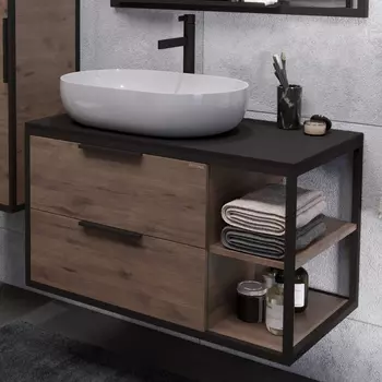 Тумба с раковиной Grossman Лофт 90 веллингтон, раковина GR-3015